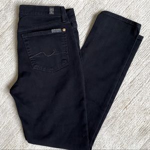 7 for all Mankind Black Slim Cigarette cut